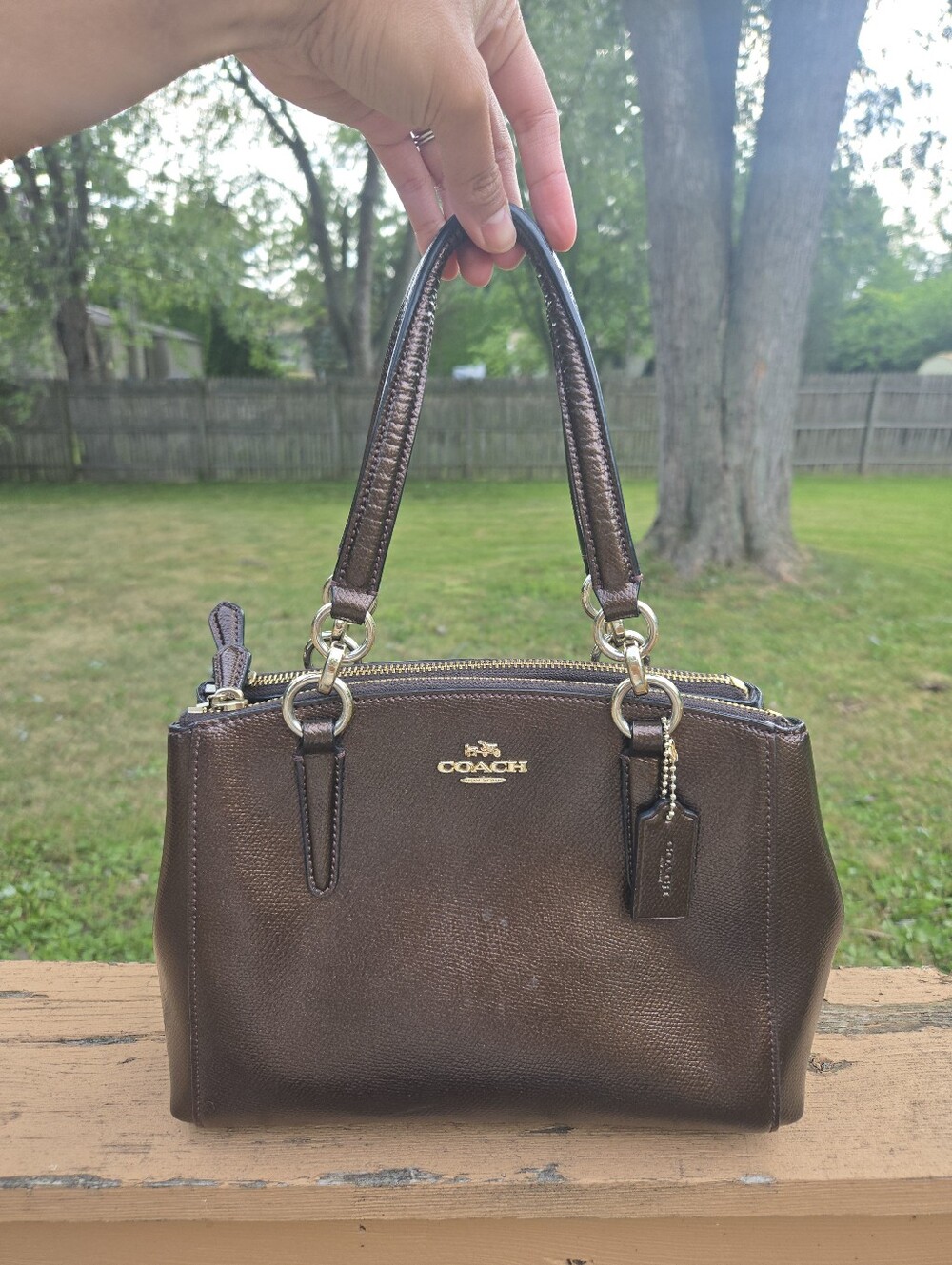 Coach Bronze Small Satchel #F56128